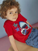T-shirt rossa con motivo squalo bambino CYDOAGE3 / 22E3PGT1TMCF525