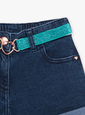 Shorts in denim scuro e cintura glitterata bambina CAUJENETTE 1 / 22E2PFT2SHOK005