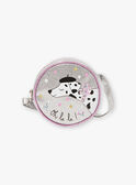 Borsa rotonda a tracolla argentata motivo dalmata bambina BEBAGETTE / 21H4PF21BES956