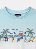 Maglietta da Spiaggia Blu e Bianca KLIPLAGE / 24E3PGR2TMC000