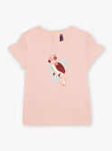 T-shirt rosa con motivo pappagallo FITETETTE / 23E2PFD2TMCD300