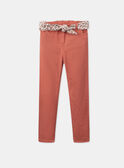 Pantalone rosso con cintura floreale KROPATETTE / 24E2PFE1PANE415
