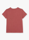 T-shirt rosso con stampa surf FISURFAGE / 23E3PGD2TMC303