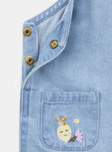 Salopette corta in jeans con ricami KALUDIVINE / 24E1BFD1SALP272