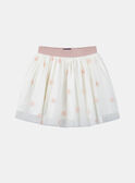 Gonna in tulle bianco con fiori rosa KRISTETTE 1 / 24E2PFB1JUP001