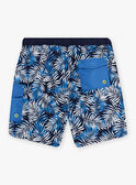 Shorts bagno blu con stampa foglie bambino CYSHORTAGE / 22E4PGO6MAI622