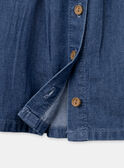 Camicia in jeans blu con collo con volant LACARINE / 24H1BFJ1CHEP274