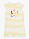 Camicia da notte a righe giallo sole bambina CHOUTETTE / 22E5PF52CHN102