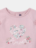 T-shirt rosa amore LADITETTE / 24H2PFQ2TMLD329