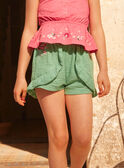 Shorts verdi con volant KLESHETTE / 24E2PFO1SHOG603