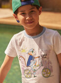 T-shirt a maniche corte bianca e blu LABAGE / 24H3PGI3TMC000