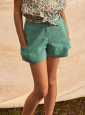 Shorts in cotone e lino con cintura MLESORETTE / 25E2PFO1SHOC242