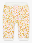Pantaloni sportivi felpati écru con stampa a fiori FABRITA / 23E1BF81JGB001