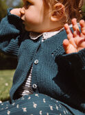 Cardigan verde smeraldo in maglia fantasia GACAMILLE / 23H1BF82CAR608