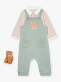 Set body, salopette e calze kaki e nocciola LOIC / 24H0CG12ENS604