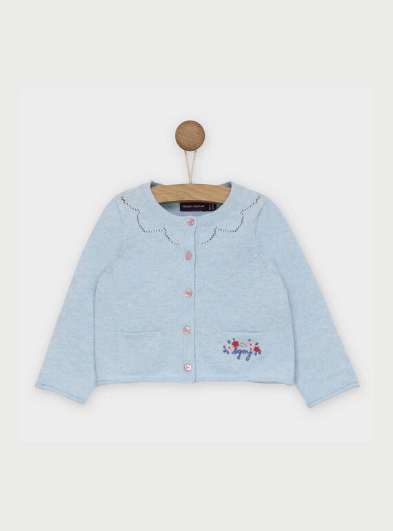 Cardigan celeste RABARBARA / 19E1BF21CAR020