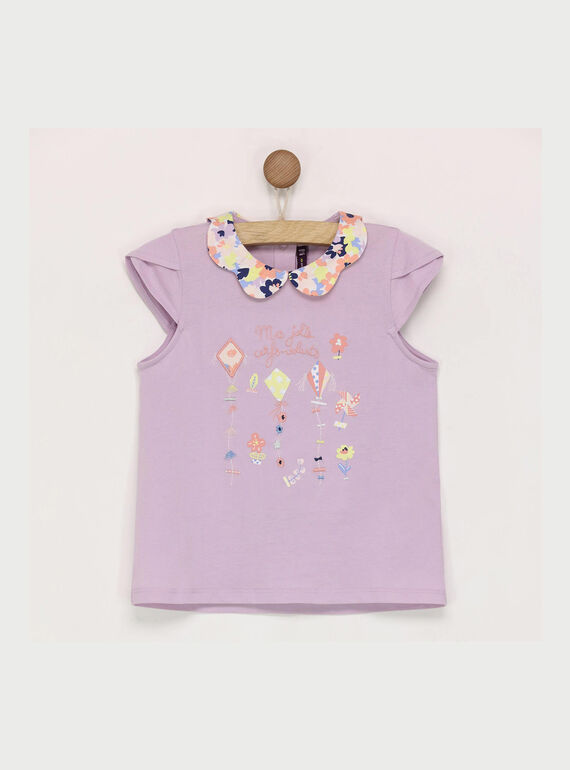 T-shirt maniche corte malva ROPIYETTE / 19E2PFD1TMC328