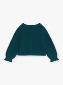 Cardigan verde smeraldo in maglia fantasia GACAMILLE / 23H1BF82CAR608