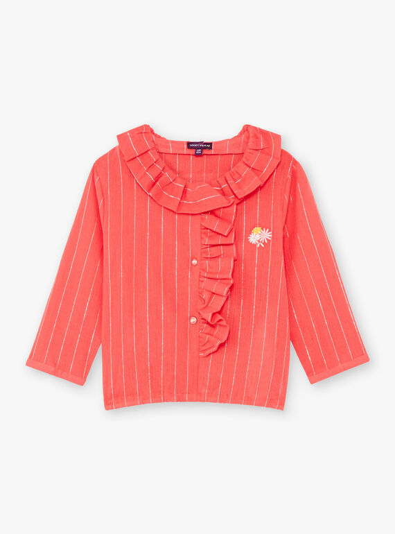 Camicia rosa collo con volant bambina TAYEGETTE / 20E2PFZ2CHEF503