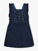 Abito in jeans con motivi ricamati bambina CARLETTE / 22E2PF71CHSP274