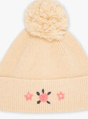 Berretto con pompon beige KRABONETTE / 24E4PF81BON080