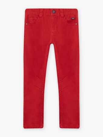 Pantaloni in twill rossi e cintura bambino CEDOUAGE / 22E3PG81PAN050