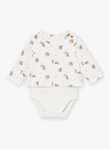 Set maglia, pantaloni e bandana color nocciola ed écru LOGAN / 24H0CG13ENS821