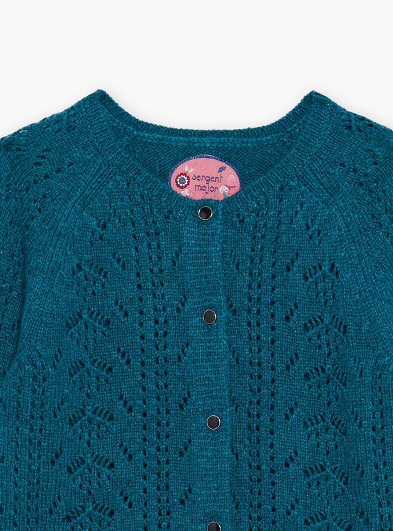 Cardigan traforato petrolio DYZETTE / 22H2PFU1CAR714