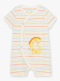 Tutina a righe ecrù neonata CEILAN / 22E5BG53GRE001