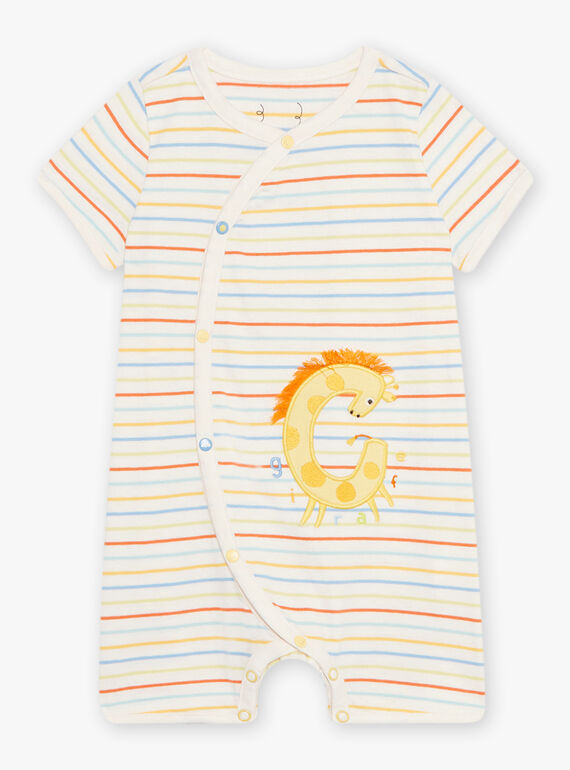 Tutina a righe ecrù neonata CEILAN / 22E5BG53GRE001