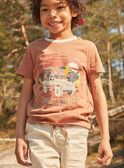 T-shirt nocciola a maniche corte FLIBAGE / 23E3PGP2TMC821