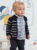 Cardigan in maglia fantasia a righe neonato BANELSON / 21H1BGL1GILC205