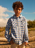 Camicia a quadri blu MEMINAGE / 25E3PG81CHM001