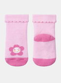 Calze rosa con motivo fiore KABRITNEY / 24E4BF33SOQD314