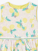 Abito double face in satin di cotone giallo. LAPAKRETTE / 24H2PFI1ROBH705