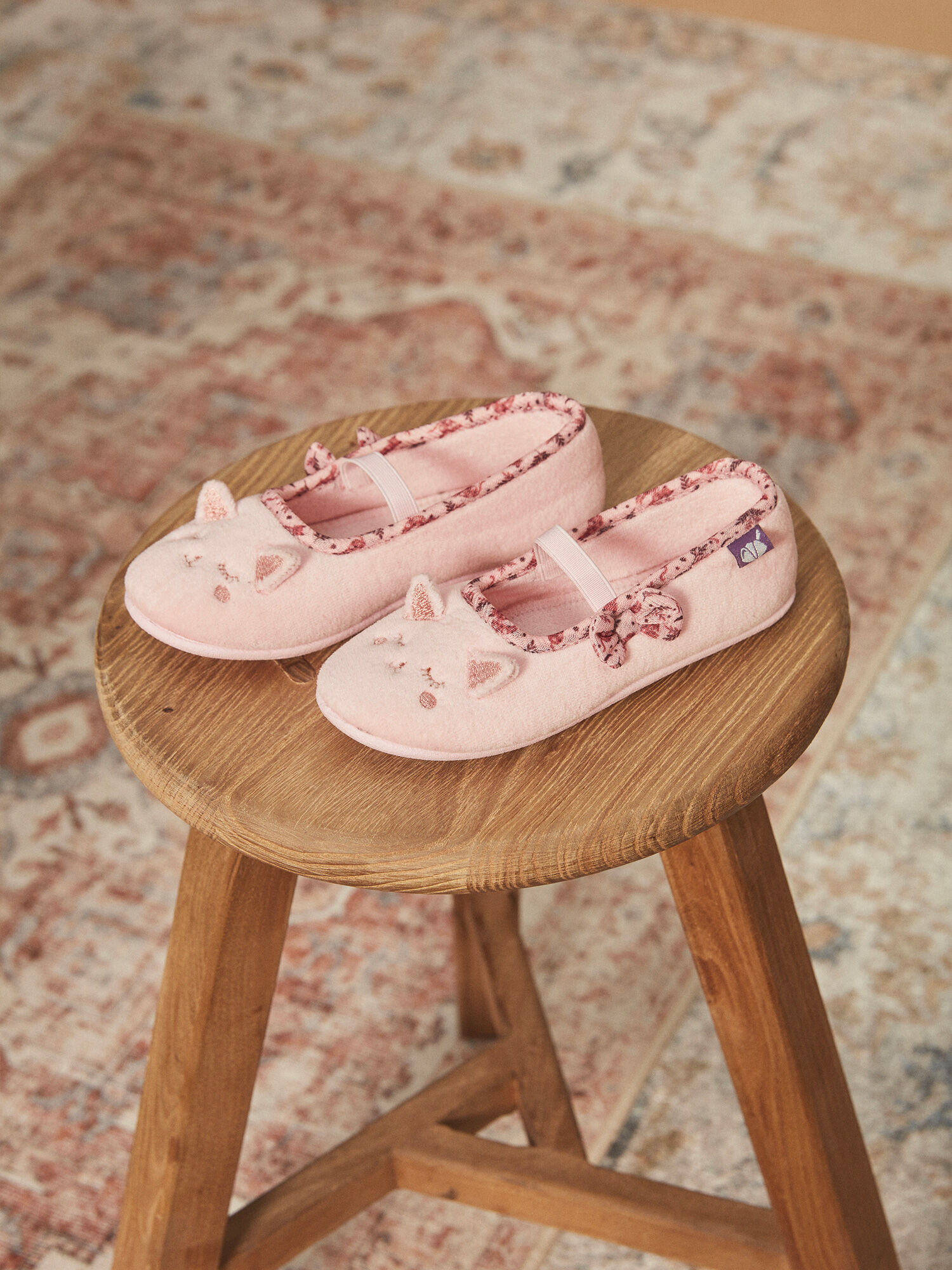 Pantofole aperte rosa stile ballerine Ragazza Sergent Major