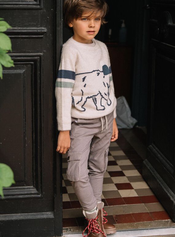 Pantaloni cargo con motivo pied-de-poule DEDOUAGE / 22H3PGR2PANI814