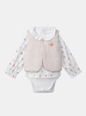 Set da giorno pantaloni + blusa body + cardigan senza maniche MONICA / 25E0CF21ENS000