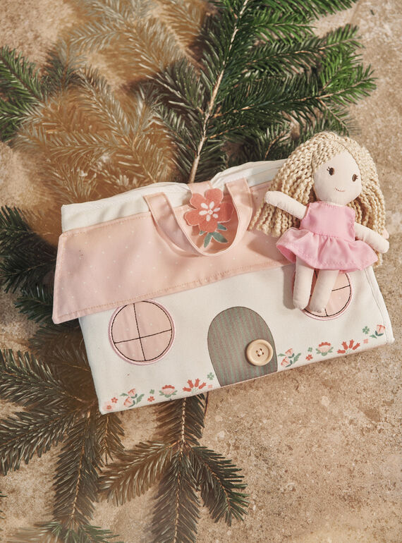 Casa delle bambole ecrù in tessuto Carry-on Dollhouse SMAFA0062MAISON / 23J7GF31JOU099