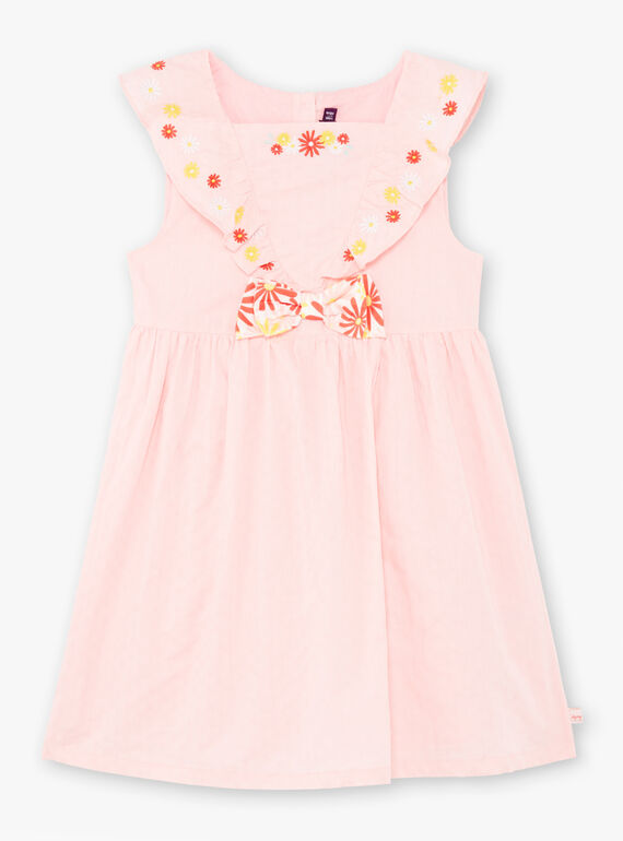 Abito rosa senza maniche ricamato bambina TAYEKETTE / 20E2PFZ5ROB312