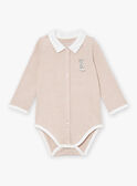Set body, salopette e calze kaki e nocciola LOIC / 24H0CG12ENS604