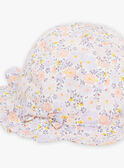 Cappello in popeline bianco con stampa a fiori FODELA / 23E0AFT1CHA000
