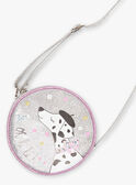 Borsa rotonda a tracolla argentata motivo dalmata bambina BEBAGETTE / 21H4PF21BES956