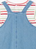 Completo abito salopette e t-shirt a righe ZOCHUETTE / 21E2PFJ1ENSP269