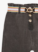 Jeans denim paperbag e cintura a righe bambina CLODETTE2 / 22E2PFF1JEAK004