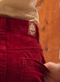 Pantaloni di velluto rosso LAROVAGE / 24H3PGR2PAN501