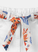 Shorts in jeans ecrù con ricami fiori multicolore KLODETTE / 24E2PFS2SHO001