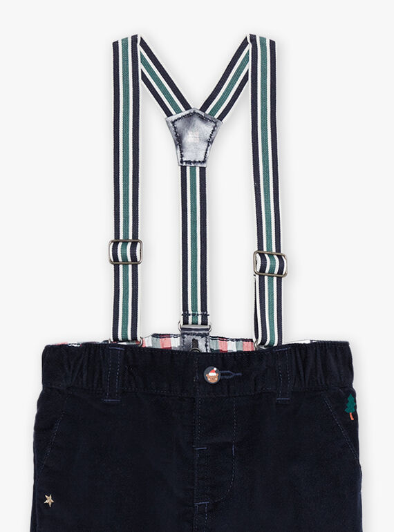 Pantaloni in velluto con bretelle regolabili DAWALLON / 22H1BG61PANC205