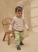 Pantaloni taglio comfort verde argilla KAALFONSE / 24E1BG31PANG600