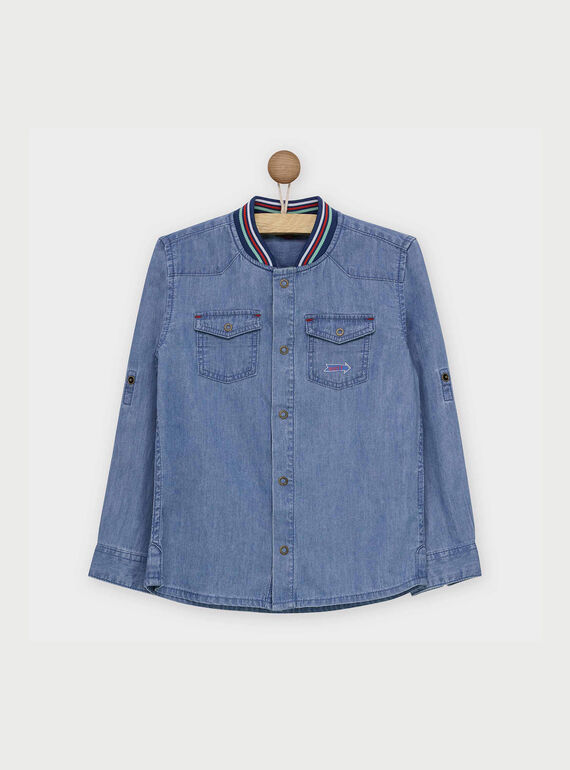 Camicia blu jeans REBOBOAGE / 19E3PGC1CHM704